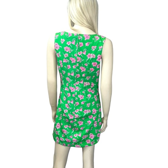 Lilly Pulitzer green white pink flowers dress - Picture 4 of 6